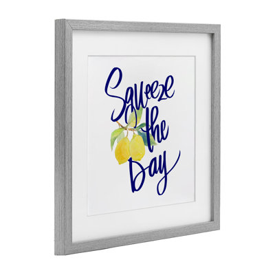 «Cursive Squeeze The Day», reproduction sous verre encadrée, design par Lanie Loreth