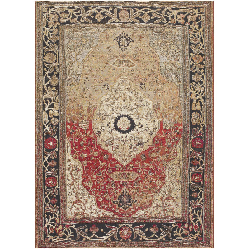 Tapis tissé à la machine Erlys, Rectangle 7 pi 10,5 po x 10 pi 0,1 po