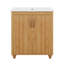 Meuble-lavabo de 30 po avec lavabo, armoire de rangement en bois massif avec 1 tiroir et 2 portes, supports de rangement