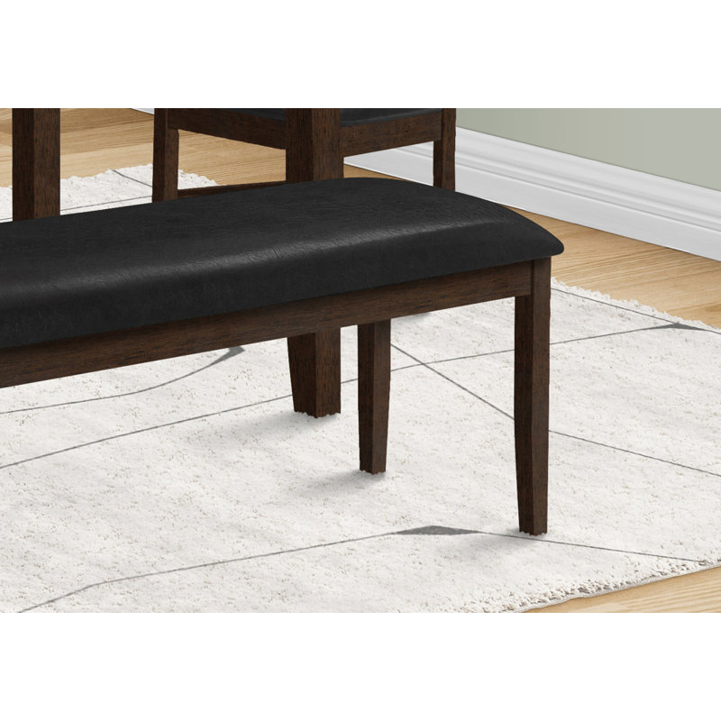 Banc rectangulaire rembourré, Noir