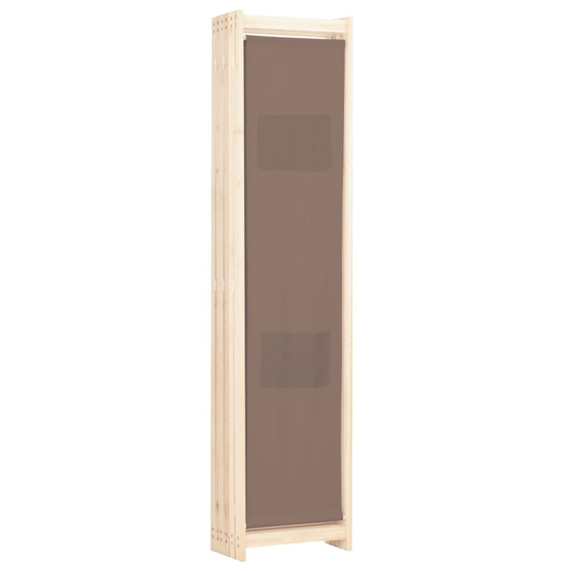 Paravent pliable pour diviser une pièce, Brun, H 66,9 po x l 94,5 po x P 1,6 po, 6