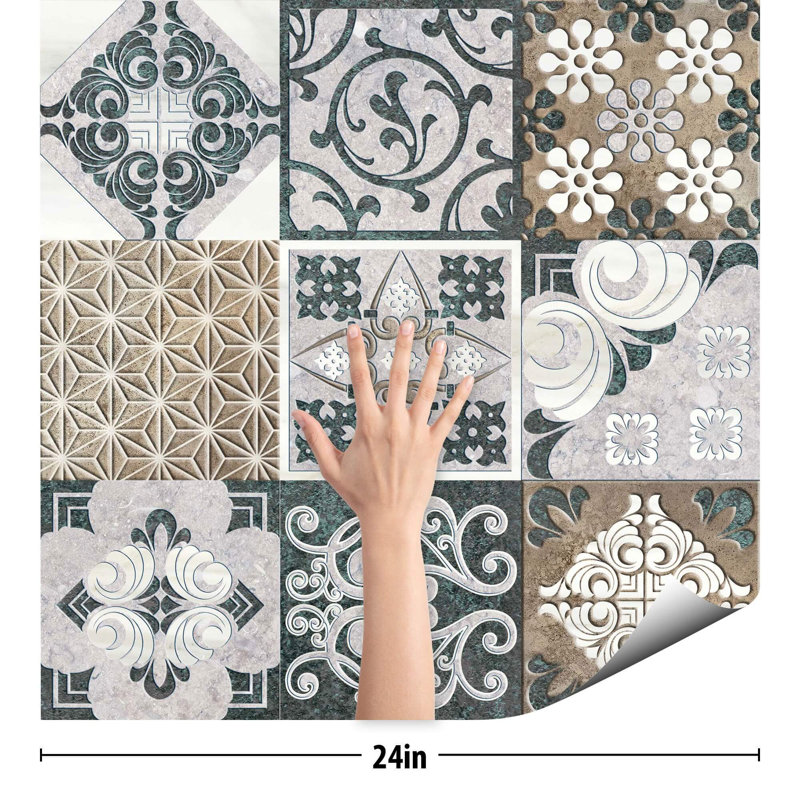 Panneau de papier peint texturé pelez et collez, L 126 po x l 24 po
