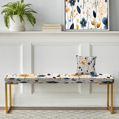 Banc rembourré or