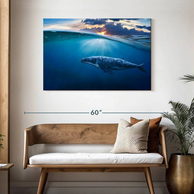 Aletra Whale Underwater, 30" H x 45" W