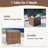 Outdoor Wicker Side Table With Storage Patio Rattan End Table Small Resin Square Container Coffee Table Backyard Pool For Furniture Covers, Toys And Gardening Tools