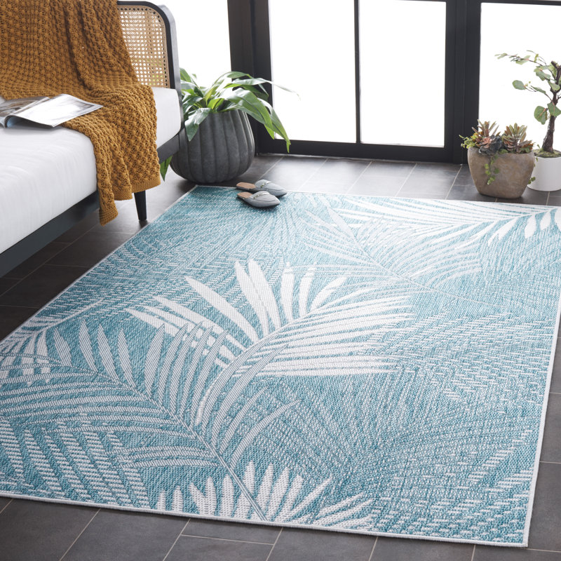 Beach House Performance Floral Indoor/Outdoor Area Rug, Rectangle 5'3" x 7'6"