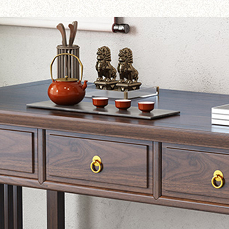 Bureau en bois de style industriel avec tiroirs de rangement, H 31,49 po x l 39,37 po x P 23,62 po
