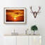 Striking Orange Sunset in Abstract - Picture Frame Painting Print on MDF-55615643-55615650