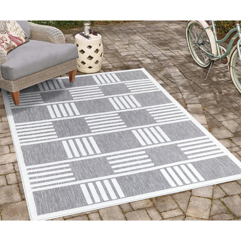 Kynslee Plaid Area Rug, Rectangle 80 x 150cm