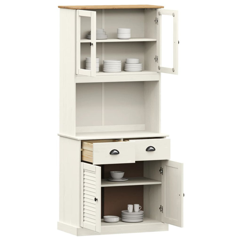 Feodora Kitchen Pantry, White