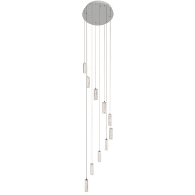 Neruda™ 10 - Light Chrome LED Cluster Pendant