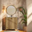 Meuble-lavabo et lavabo gris antique, assemblage facile, style maison de campagne