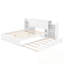 Grand lit plateforme avec rangement et tablettes gigognes