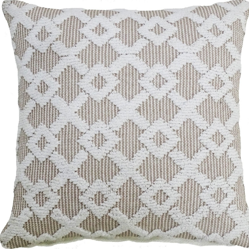 Trellis Cotton Blend Throw Pillow