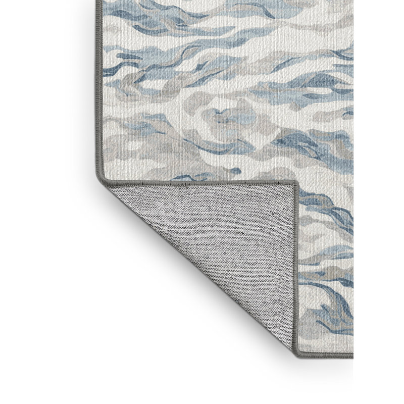 Tapis gris lavable à la machine, Rectangle 8 pi x 10 pi