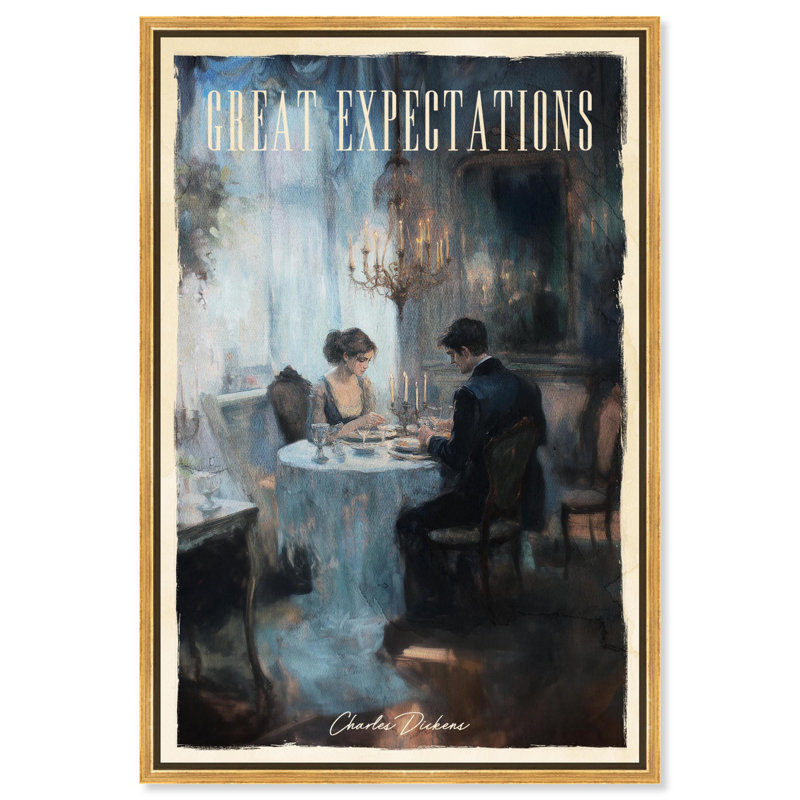 «Great Expectations» sur toile par Art Remedy, H 31 po x l 21 po, Cadre doré