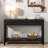 Modern Console Table With Striped Design, 2 Drawers And 2-tier Design-1410201999