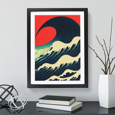 Modern Japanese Wave No.1 - Framed Print