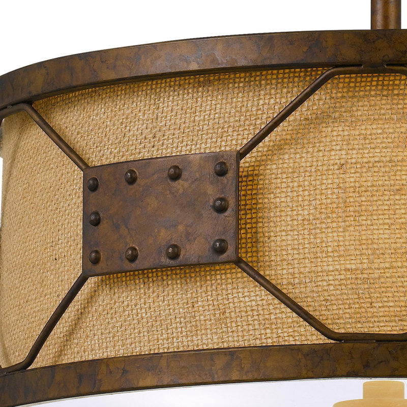 Plafonnier semi-encastré tambour 3 lumières unique Eckert