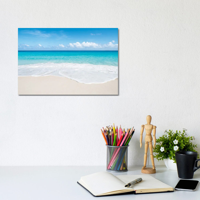 Turquoise Water at Anse Georgette Beach, Praslin, Seychelles 1 Piece Wrapped Canvas Wall Art, 20.32 cm H x 30.48 cm W