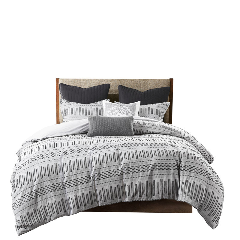 Très grand / très grand lit, housse de couette 100% coton et taie décorative douce