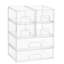 Ensemble de 6 boîtes de rangement pour biberons en acrylique, tiroir transparent empilable pour comptoir, meuble-lavabo, salle de bain, armoire et garde-manger, 4S2L