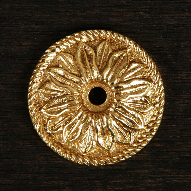 Plaque de bouton de fleur BP Series, Laiton poli