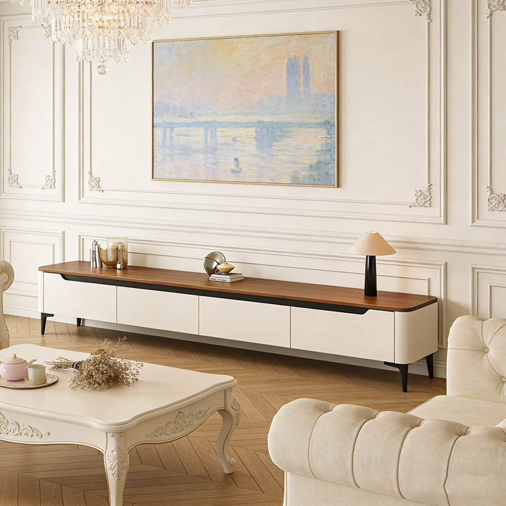 Latitude Run® Minimalist Closed Cabinet Silent Drawer TV Stand ...