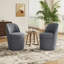 Petit fauteuil d'appoint pivotant avec rangement petit tonneau, sans assemblage-1696635018