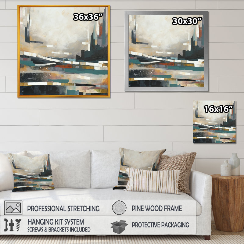 " Beyond Nature III ", 36" H x 36" W x 1.5" D, Black Picture Framed Canvas