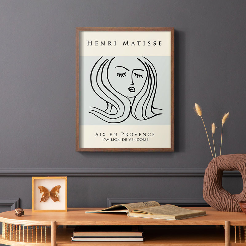 Matisse Lxxv, reproduction encadrée - bois massif, Brun, H 28 po x l 22 po