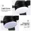 Smart 48 po Ventilateur de plafond intégré à DEL Balck avec télécommande et pales en contreplaqué