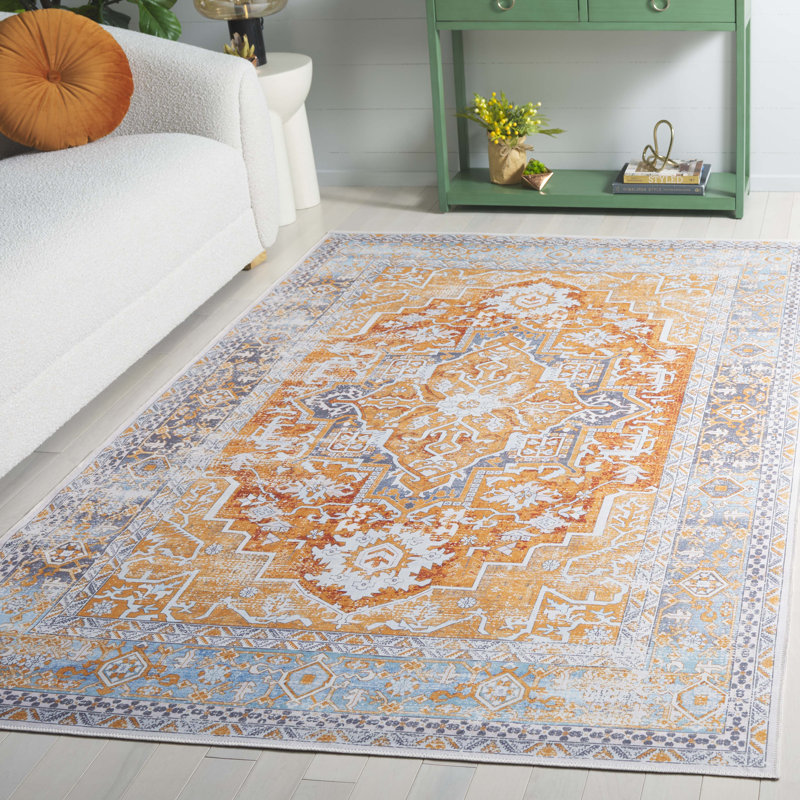 Shealin Machine Washable Performance Oriental Rug, Rectangle 5' x 8'