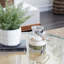 Lanterne porte-bougie en verre transparent