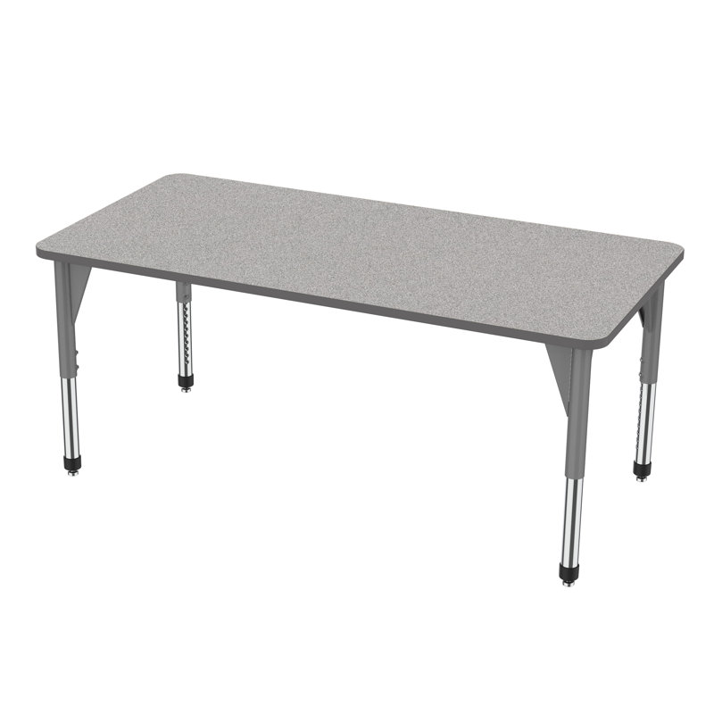 Table d'activités rectangulaire à hauteur réglable Premier Series Whiteboard, H 31 po x L 72 po x l 36 po, Gris