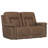 Brown Zero Gravity Dual Power Massage Loveseat
