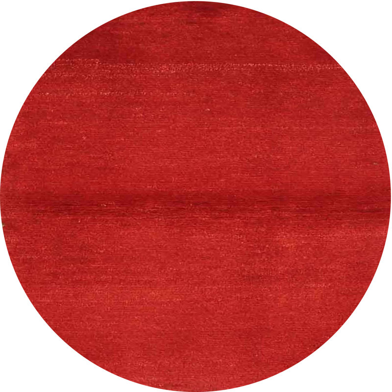 Tapis de zone rouge contemporaine, Rond 4 pi