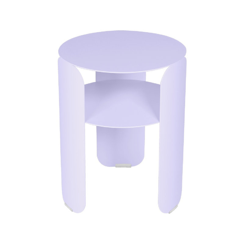 BeBop Round Metal Outdoor Side Table , 14'' in. W 14'' in. D, Marshmallow