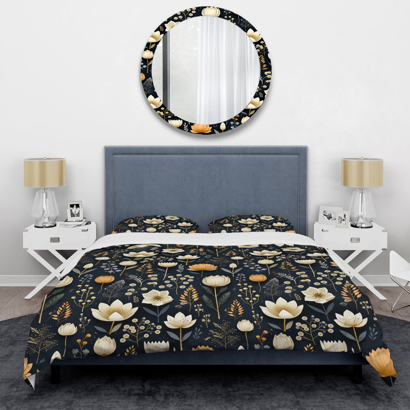 Ensemble de housse de couette Nordic, Housse de couette pour grand lit et 2 taies décor