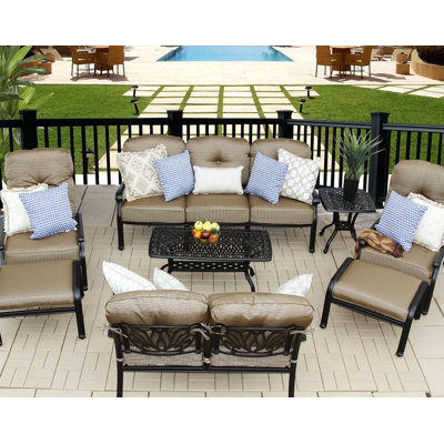Allene 7 - Person Patio Conversation Set with Cushions
