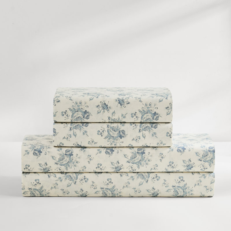 Ensemble de draps en coton Rose Garden, King Sheet Set with 2 Pilowcases
