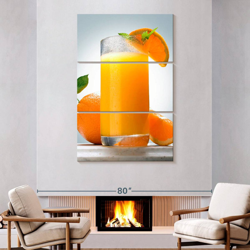 Yarlin Glass Of Orange Juice, 74" H x 48" W