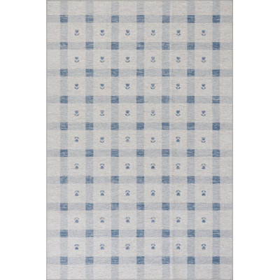 Valen Modern Plaid Machine Washable Rug