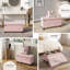 Banc repose-pieds en velours avec rangement amovible Nestl-132127320-132127326