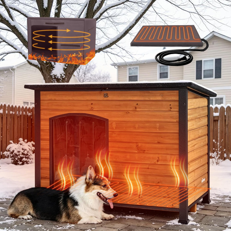 Cage pour chien extérieure chauffée pour chien avec cage isolante pour chien de petite et moyenne et grande taille, Oui