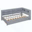 Lit de jour en bois avec 2 tiroirs, lit de jour avec tablette de rangement et ports de chargement USB-1362445886