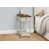 Dessus en noyer / base blanche