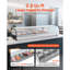 Réfrigérateur à vitrine à sushi, caisse à sushi commerciale de 2,2 pieds cubes, vitrine de comptoir à 6 casseroles avec verre courbé, éclairage DEL et contrôle numérique de la température, pour bar à sushi, restaurant, magasin