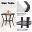 Ensemble de conversation de patio 3 pièces avec chaises berçantes pivotantes et table d'appoint - Mobilier de salon en osier-483996650