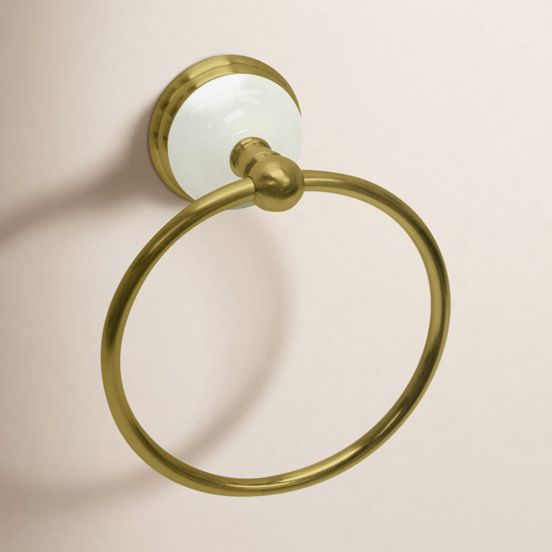 Kingston Brass Victorian Towel Ring, Brushed Brass
